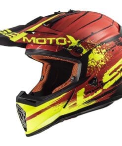 Casco Cross LS2 MX437 Gator Rosso