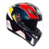 Casco Integrale AGV K1 Pitlane Blu Rosso Giallo
