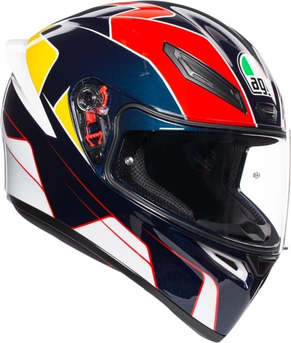 Casco Integrale Agv K1 Pitlane Blu Rosso Giallo - Due Ruote