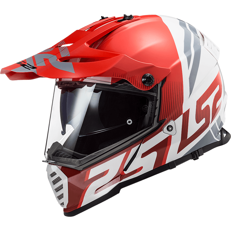 Casco Integrale LS2 MX436 Pioneer Evo Evolve Rosso Bianco - Due Ruote