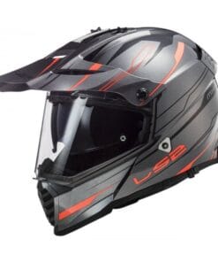 Casco Integrale LS2 MX436 Pioneer Evo Knight Titanio Arancio