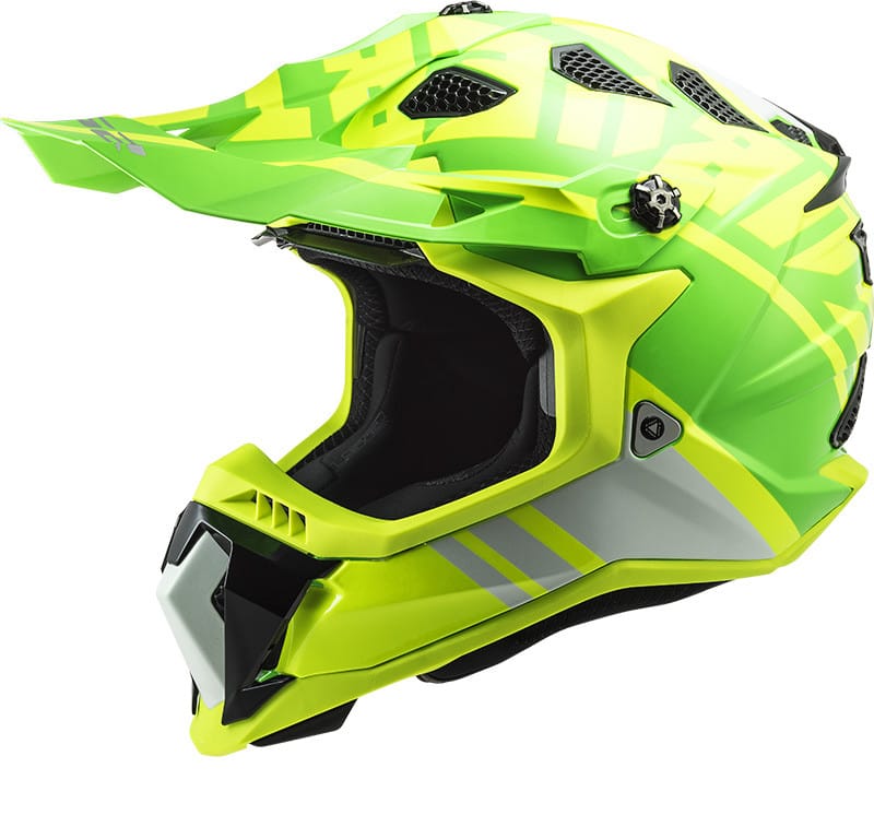 Casco Cross LS2 MX700 Subverter Gammax Yellow Green Fluo