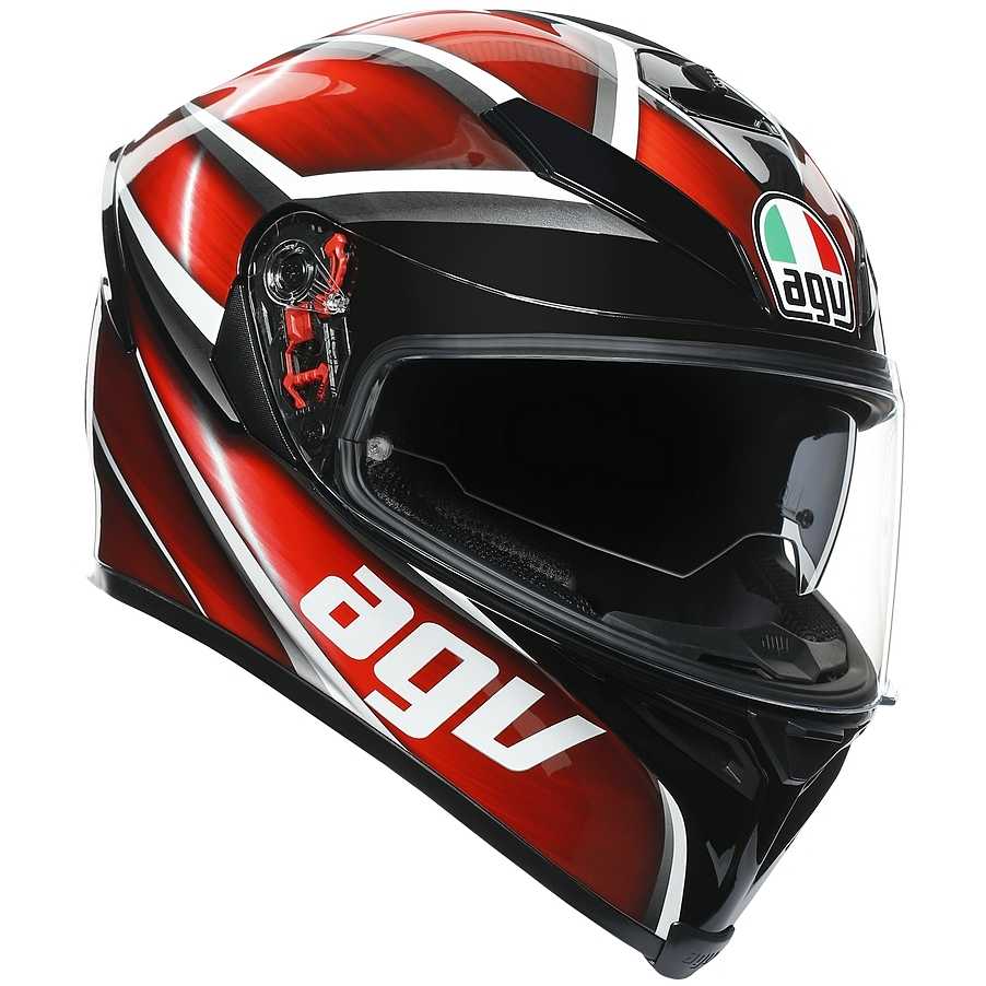 Casco Integrale Agv K5 S Tempest Nero Rosso - Due Ruote