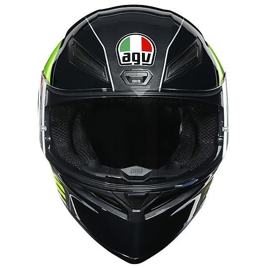 Casco Integrale AGV K1 Power Nero Verde Fluo - immagine 2