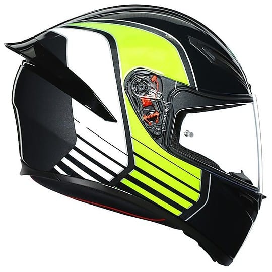 Casco Integrale AGV K1 Power Nero Verde Fluo - immagine 5