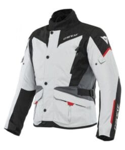 Giacca Dainese Tempest 3 D-Dry Grigio Chiaro Nero Rosso