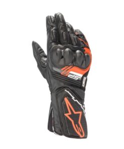 Guanti Pelle Alpinestars SP8 V3 Nero Rosso Fluo Bianco