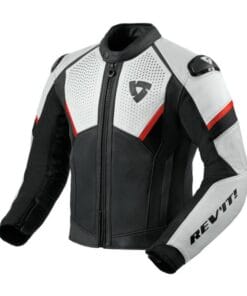 Giacca Pelle Revit Matador Bianco Nero Rosso