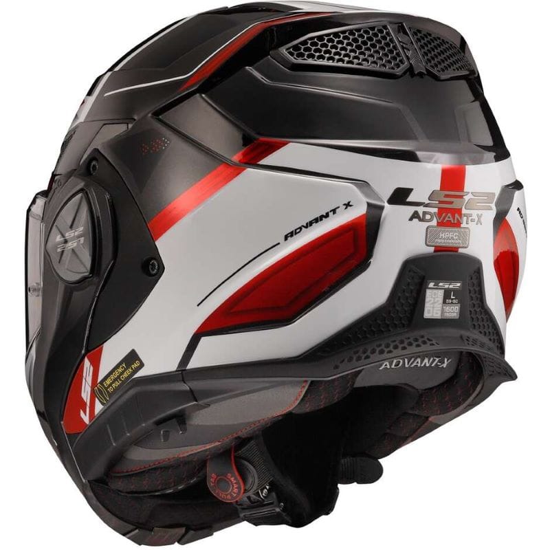 Casco Modulare LS2 FF901 Advant X Spectrum Nero Bianco Rosso - immagine 2