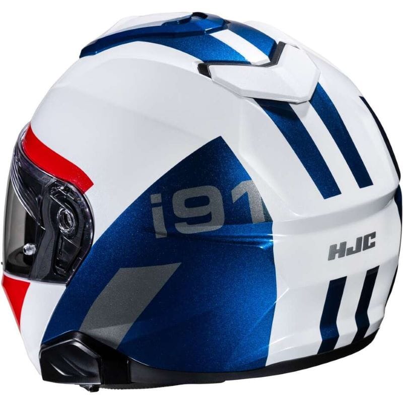 Casco Modulare HJC I-91 Bina Bianco Blu Rosso - immagine 2