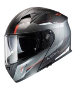 Casco Modulare MPH Raptor Space Nero Grigio Rosso