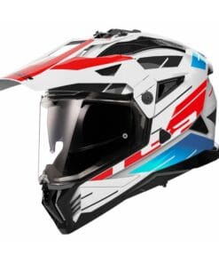 Casco Integrale LS2 MX702 Pioneer II Namib Bianco Rosso Blu