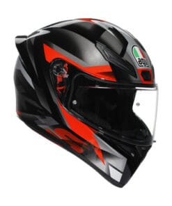 Casco Integrale AGV K1 S Fastlap Nero Grigio Rosso