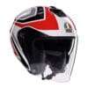 Casco Jet Agv Irides Tolosa Bianco Rosso Nero Grigio