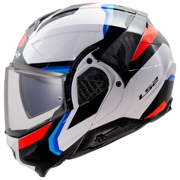 Casco Modulare LS2 FF910 Advant 2 Triple Bianco Blu Rosso - immagine 3