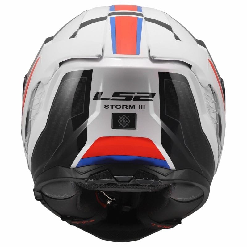 Casco Integrale LS2 Storm III Sporty Bianco Blu Rosso - immagine 3