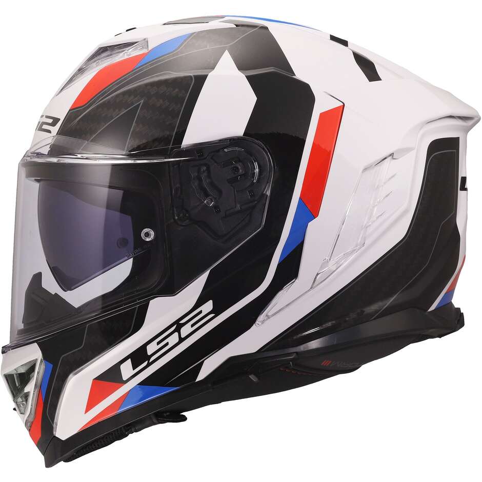 Casco Integrale LS2 Storm III Sporty Bianco Blu Rosso - immagine 4