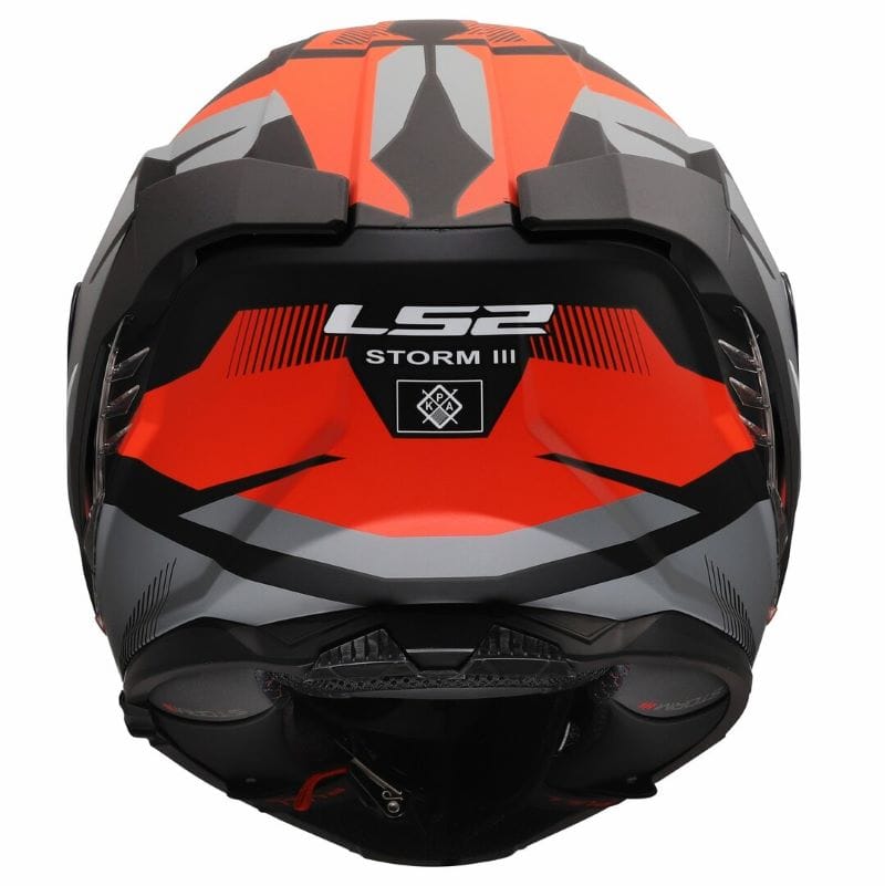 Casco Integrale LS2 Storm III Komai Nero Rosso Grigio Opaco - immagine 3