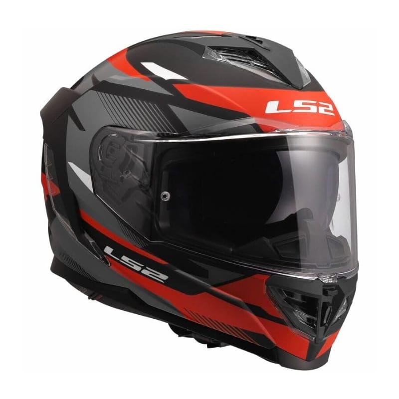 Casco Integrale LS2 Storm III Komai Nero Rosso Grigio Opaco